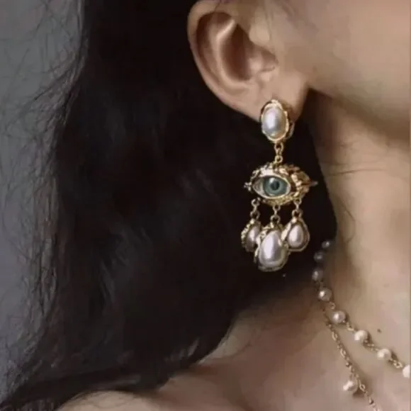 Evil eye earrings N689 - Picture 1 of 5